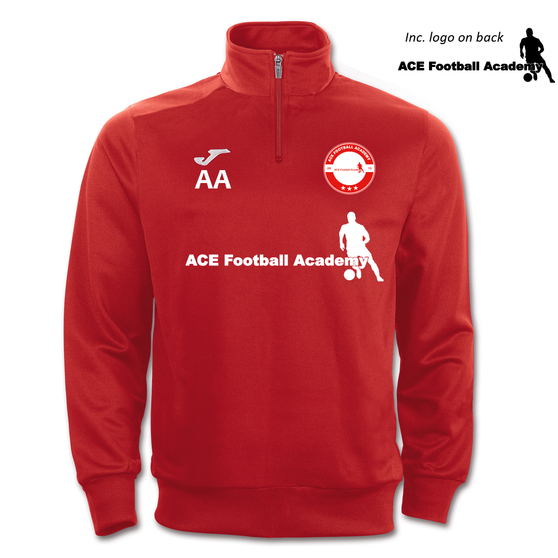 ACE Football Academy 1/4 Zip Red Junior (Faraon)