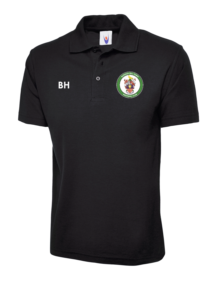 Burgess Hill Town FC Polo Shirt Adults Black (UC)