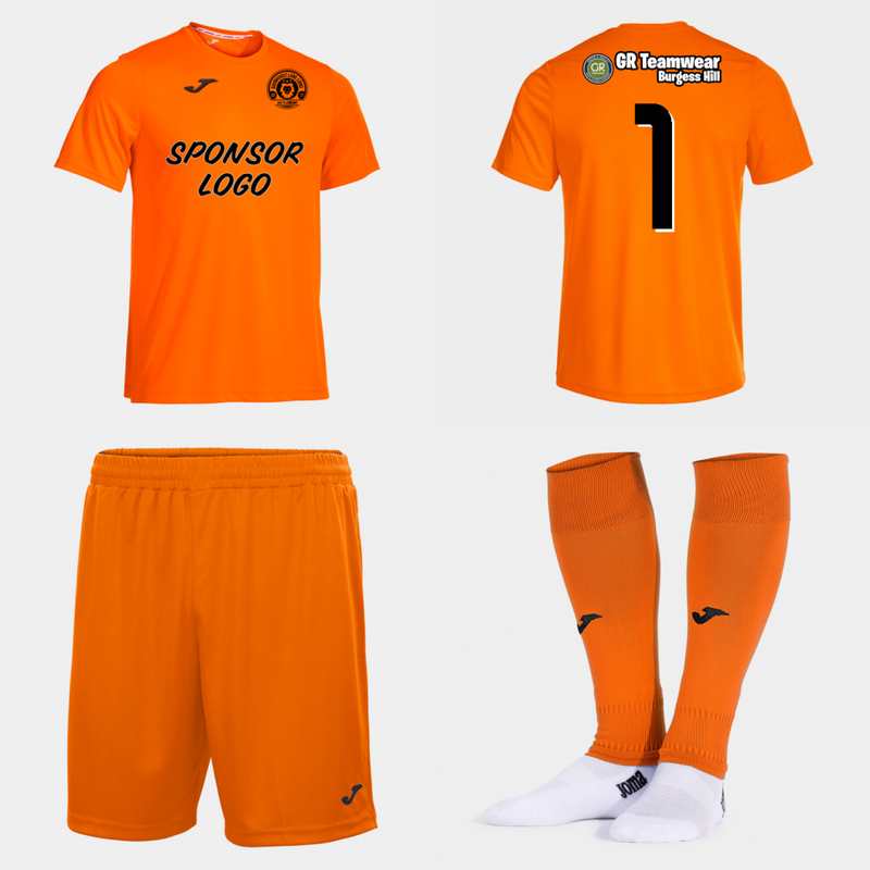 Barnhurst Lane Lions FC Goalkeeper Match Full Kit Adult Orange (Combi)