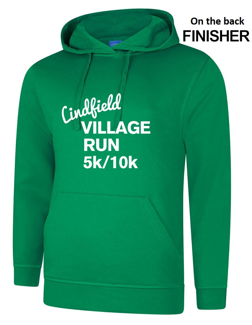 Lindfield Village Run Hoody Green Juniors (UC)
