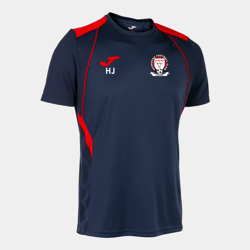 Hassocks Junior FC Coaches Tee Navy/Red Adult (C7)