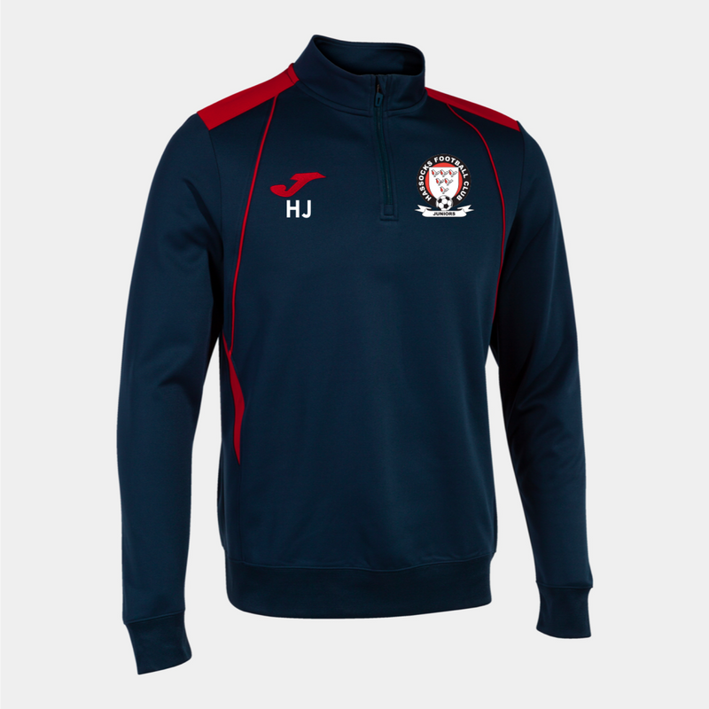 Hassocks Junior FC Coaches 1/4 Zip Navy/Red Adult (C7)