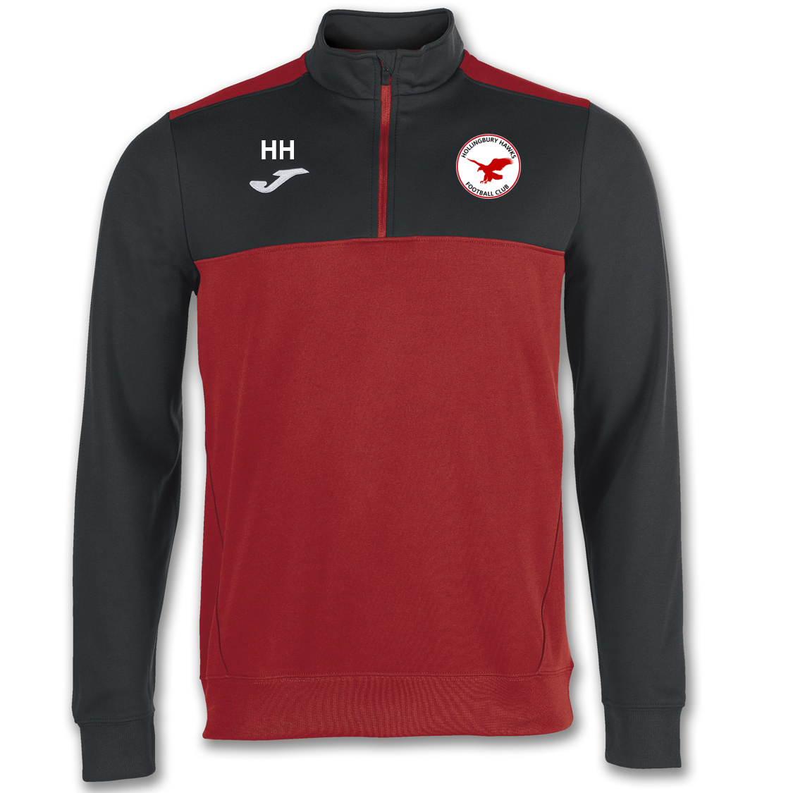 Hollingbury Hawks FC 1/4 Zip Red/Black Adult (Winner)