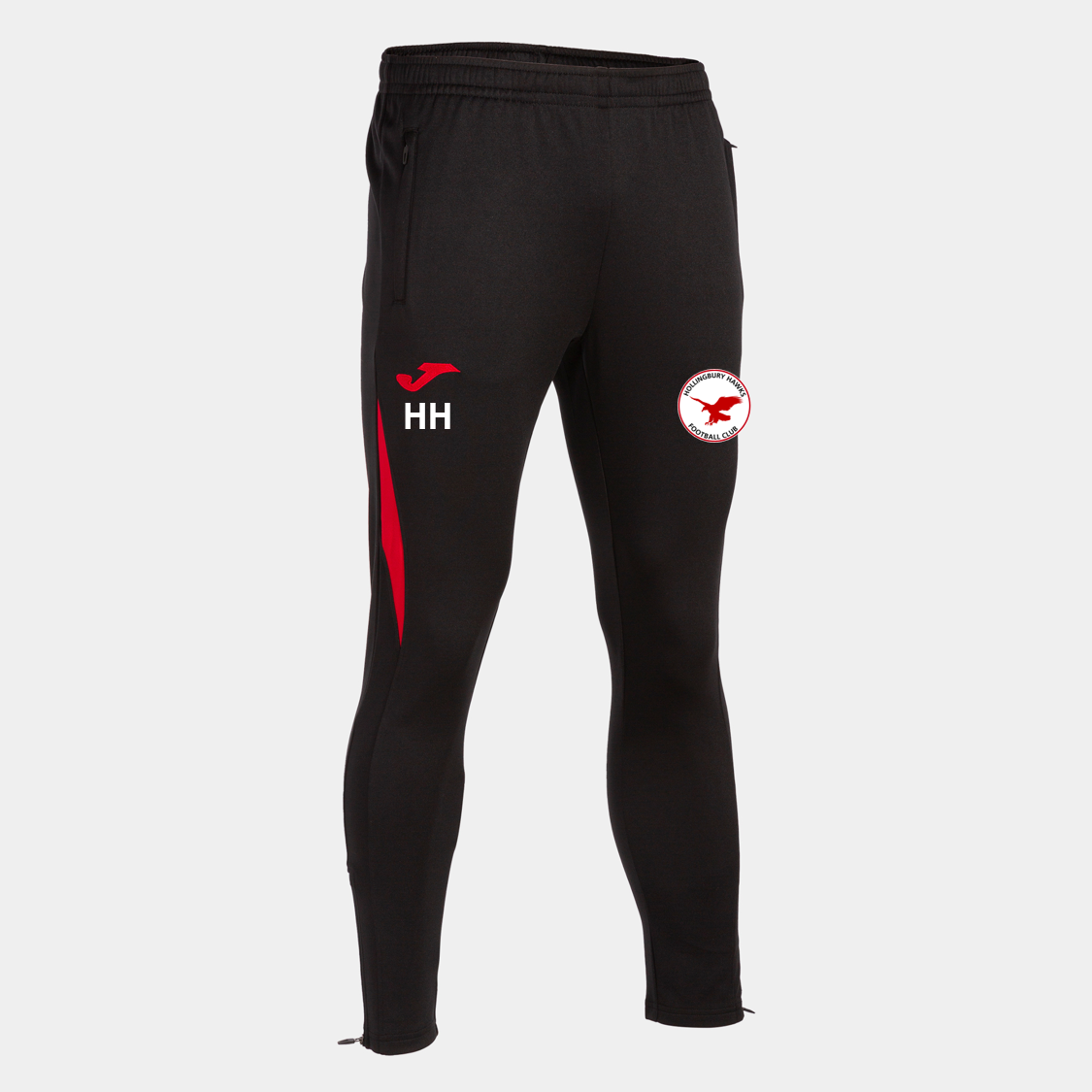 Hoillingbury Hawks FC Training Pants Black/Red Junior (C7)