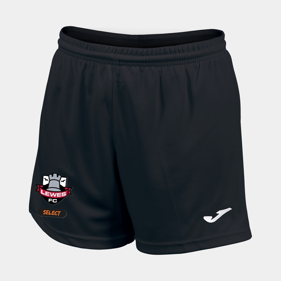 Lewes FC Select Match Shorts Women's Fit Black Adult (Paris 2)