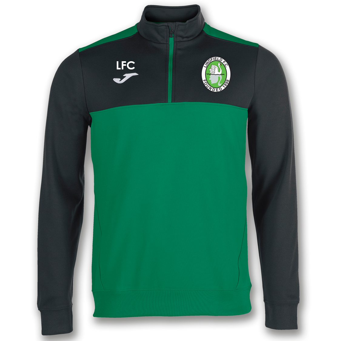 Lindfield FC Track 1/4 Zip Green/Black Adult (Winner)