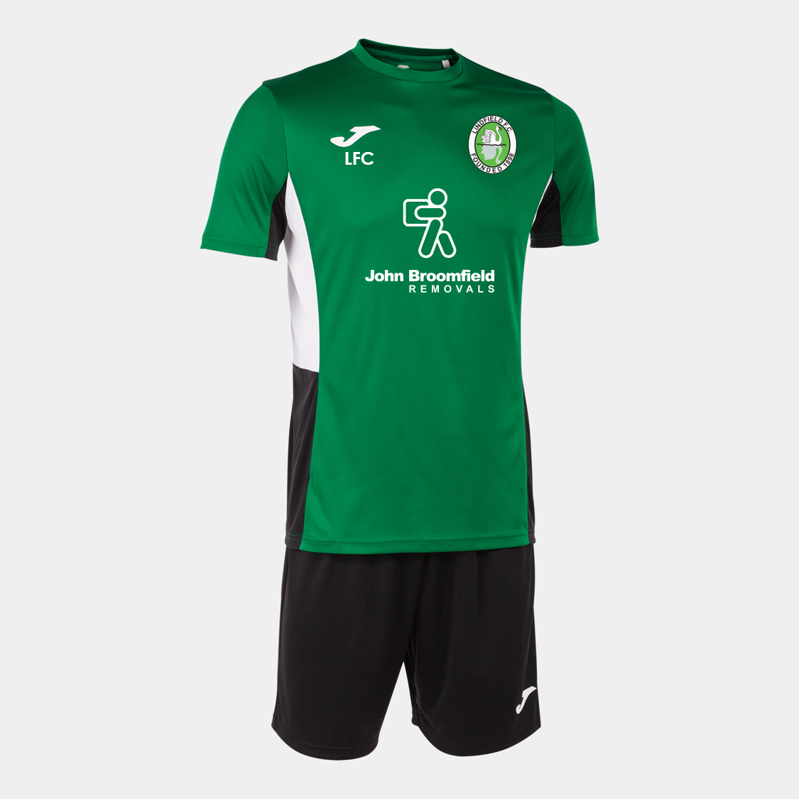 Lindfield FC Training Set Green/Black/White Adult (Danubio 2)
