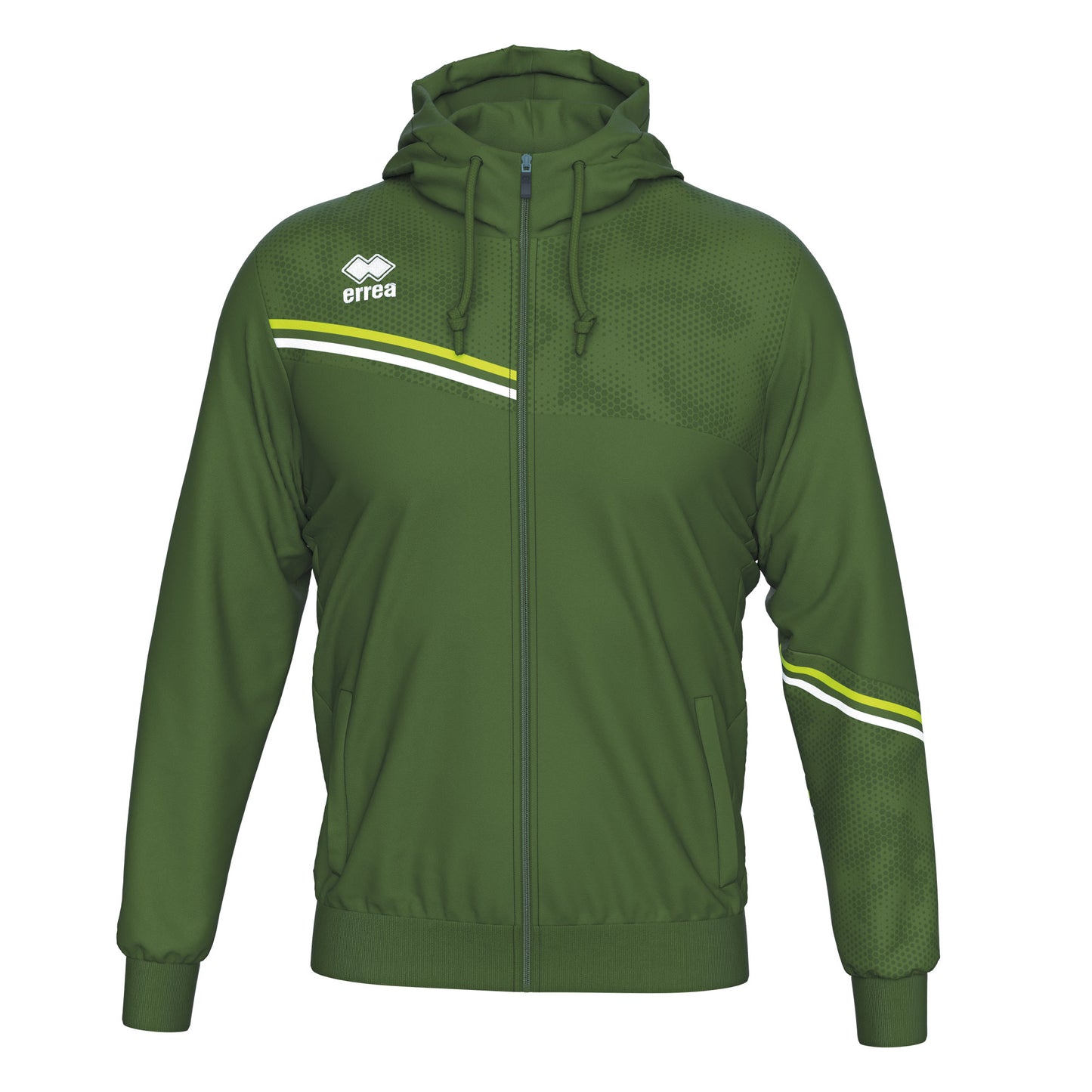 Errea Eber Zip Hoodie Military Green Junior