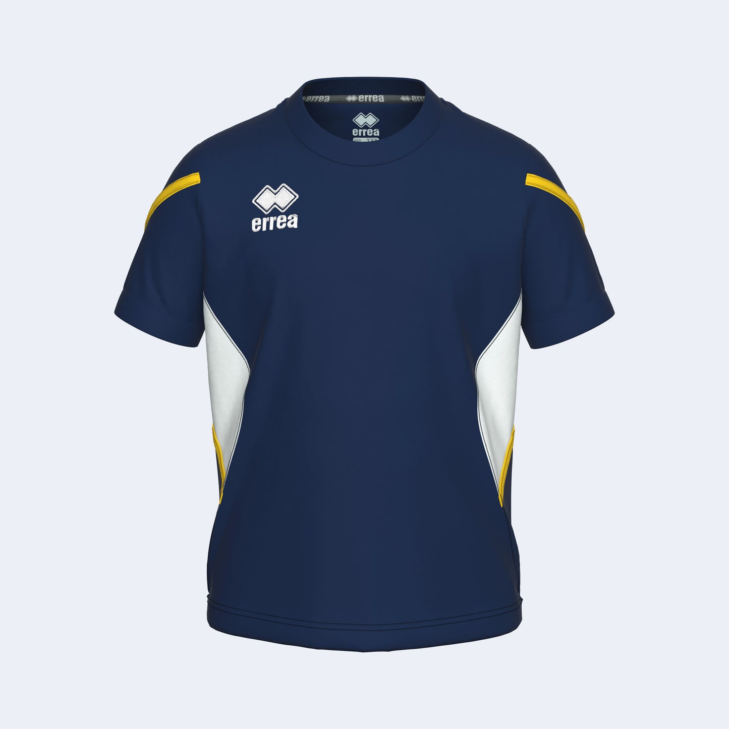 Errea Curtis Navy White Yellow Tee junior