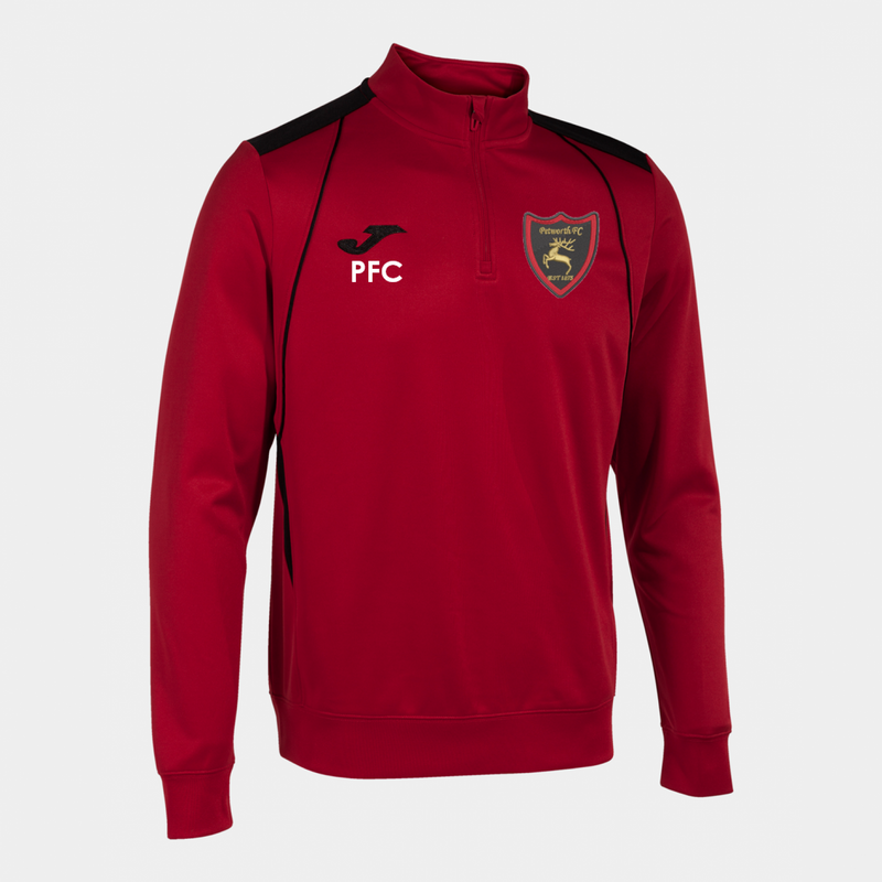 Petworth FC 1/4 Zip Red/Black Junior (C7)
