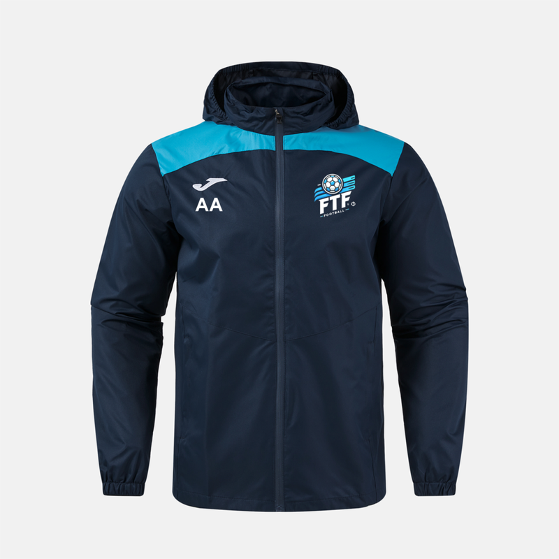 FTF Midlands Rain Coat Navy/Turq Junior (Trivor 2)