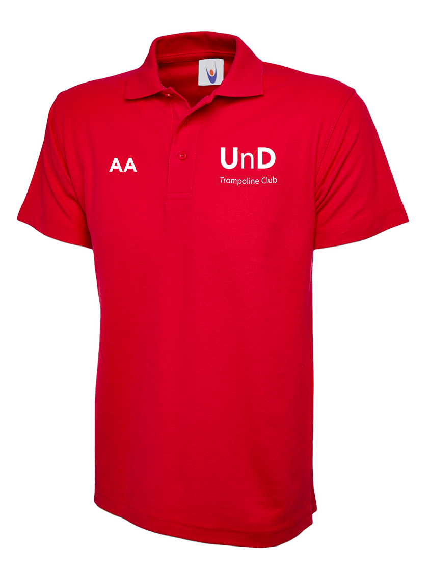 Up'n'Downs Trampoline Club Polo Shirt Red Junior (UC)