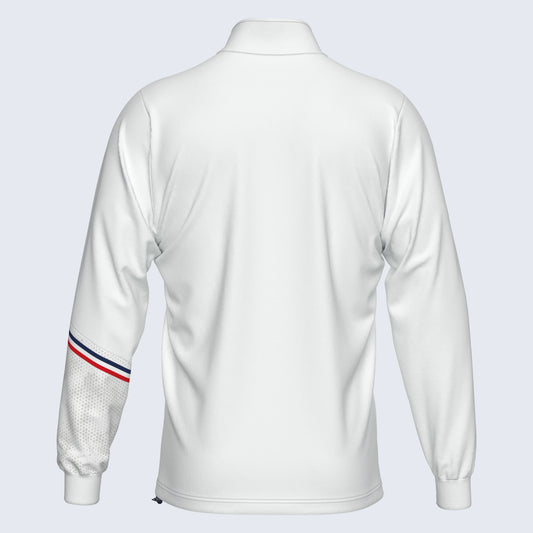 Errea Elias 1/4 Zip White Red Junior