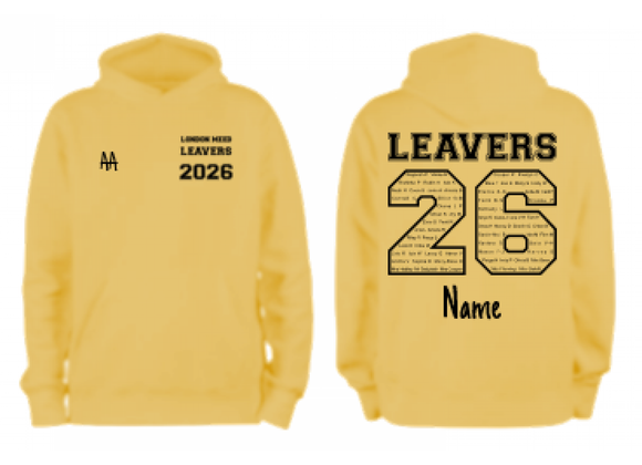 London Meed Leavers Hoodie 2026 Yellow