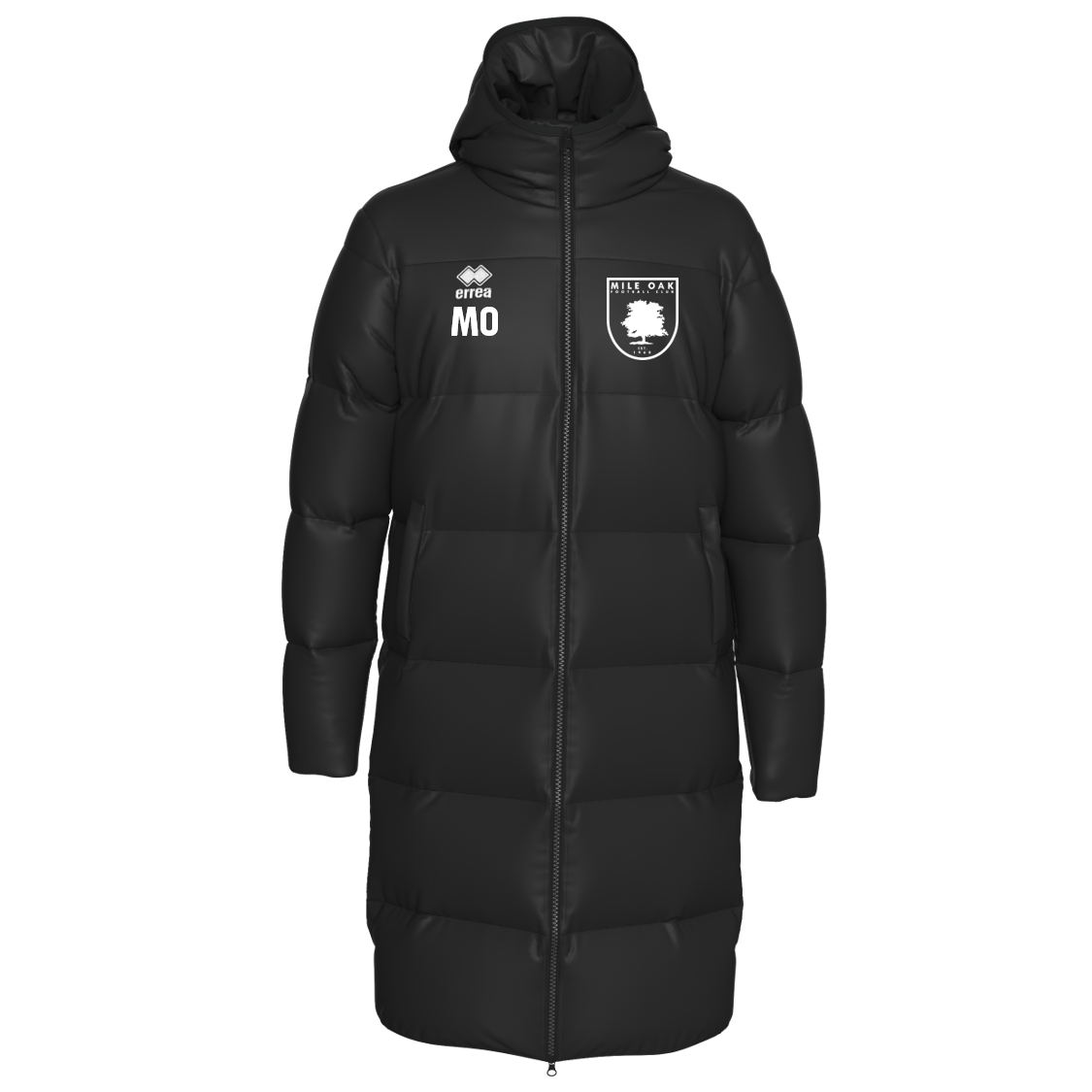 Mile Oak FC Long Coat Adults Black (Vegas)