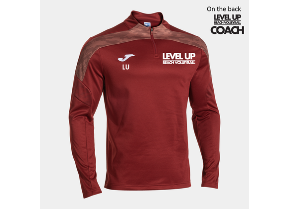 Level Up Beach Volleyball Coaches Sweatshirt Maroon (C8)