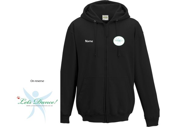 Lets Dance Zipped Hoody Black Adult (UC)