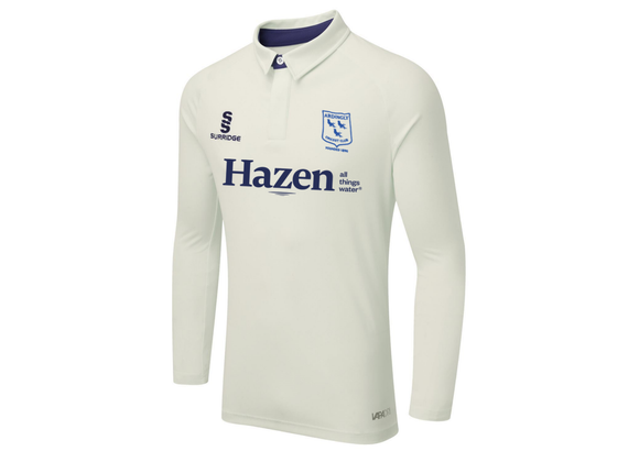 Ardingly Cricket Club Match Shirt L/S Adult Ivory/Navy (Tek)