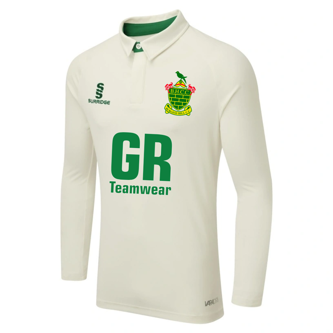Burgess Hill Cricket Club Match Shirt Long Sleeved Junior (Ergo)