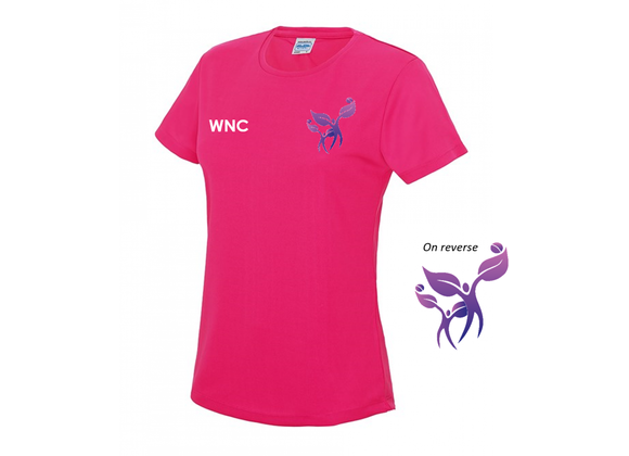 Woodside Netball Club Tee Pink Womens Fit (JC)