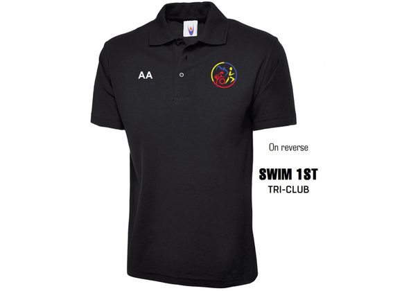 Swim 1st Triathlon Polo Black Adult (UC)