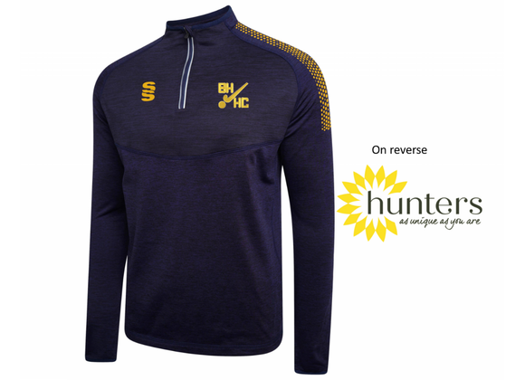 BHHC Surridge 1/4 Zip Sweatshirt Navy/Amber (Dual)
