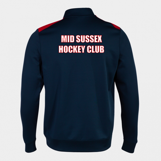 Mid Sussex Hockey Quarter Zip Adult Navy/Red (C7)