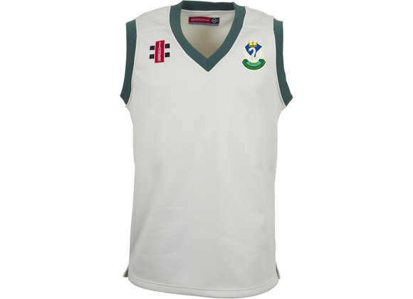 West Hoathly Cricket Club Slipover Ivory/Green (Matrix)