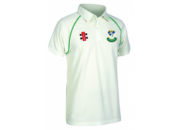 West Hoathly Cricket Club Playing Shirt S/S Ivory/Green (Matrix)