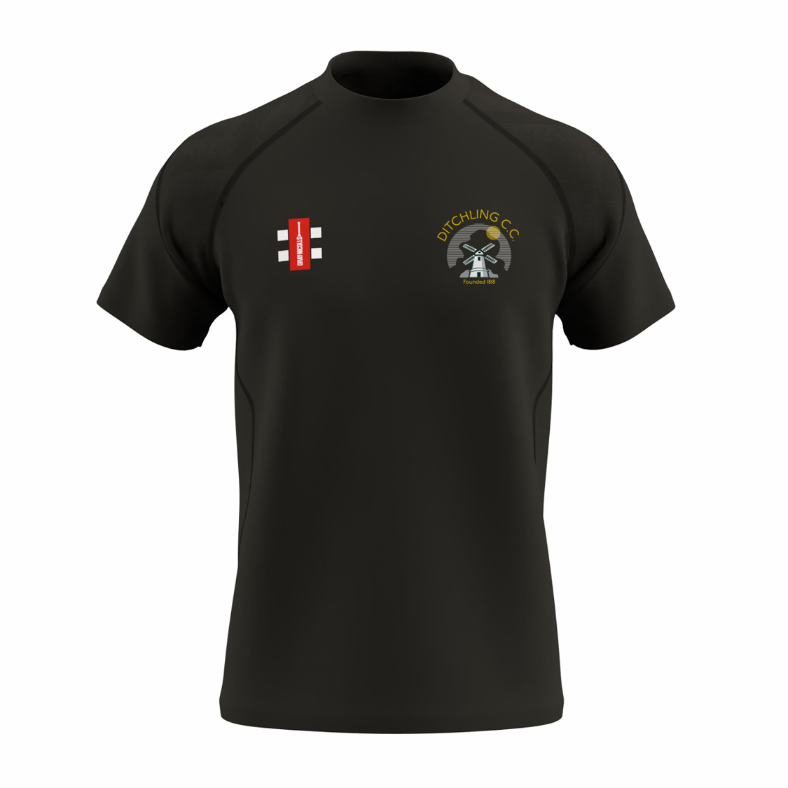 Ditchling Cricket Club Seniors Training Tee Black (GTS)