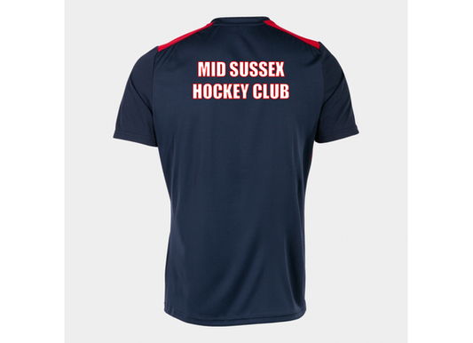 Mid Sussex Hockey Shirt Adult Navy/Red (C7)