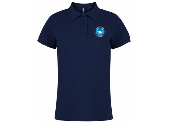 Chiddlingly Parish Bonfire Society Polo Shirt Womens Fit Navy (AQ020)