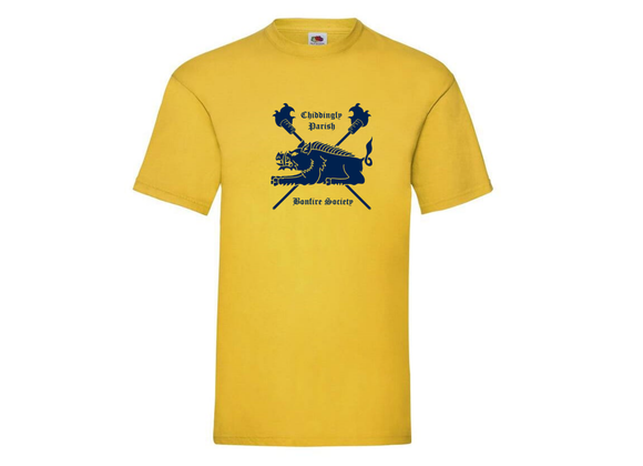 Chiddlingly Parish Bonfire Society Tee Yellow Junior