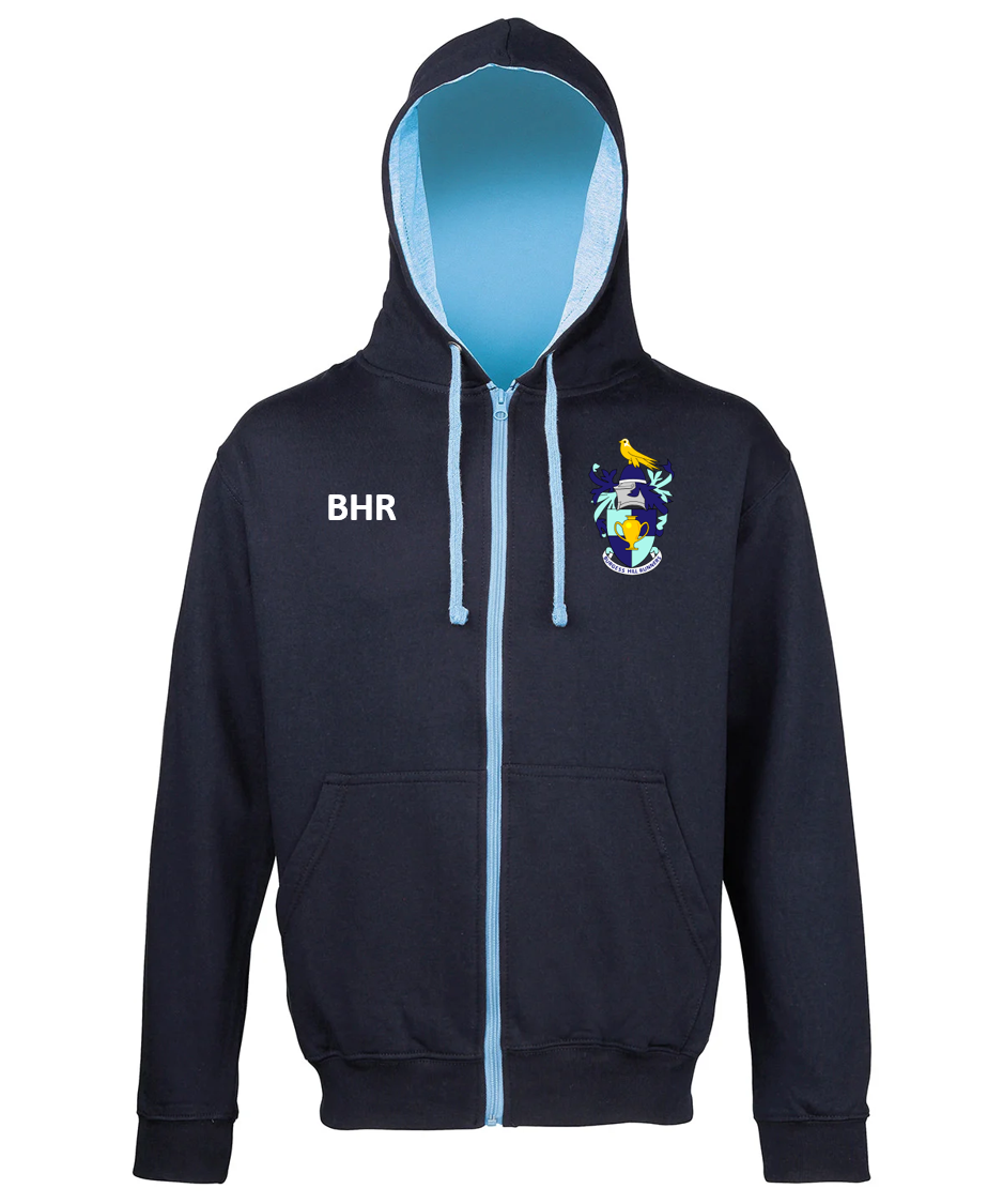 Burgess Hill Runners Zipped Hoody Navy Sky Adult (JH)