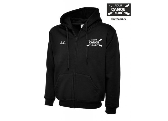 Adur Canoe Club Zipped Hoody Black (UC)