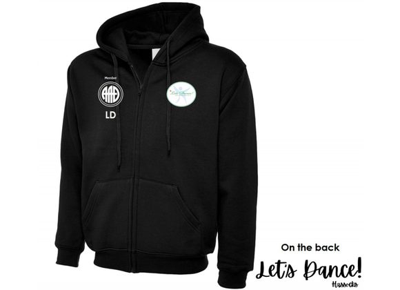 Lets Dance AAD Zipped Hoody Adult Black (UC)