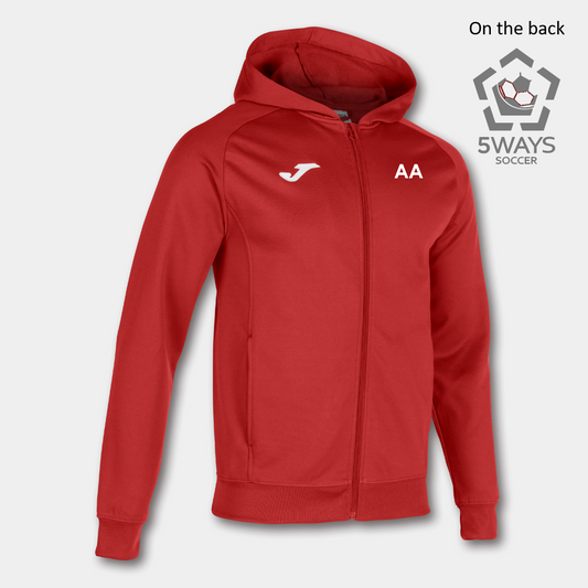5 Ways Soccer Hooded Jacket Red Adult (Menfis)