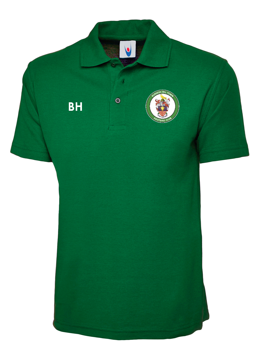 Burgess Hill Town FC Polo Shirt Adults Green (UC)