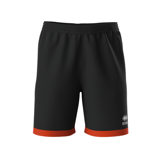 Mile Oak FC Match Short Adult Black Orange (Barney)