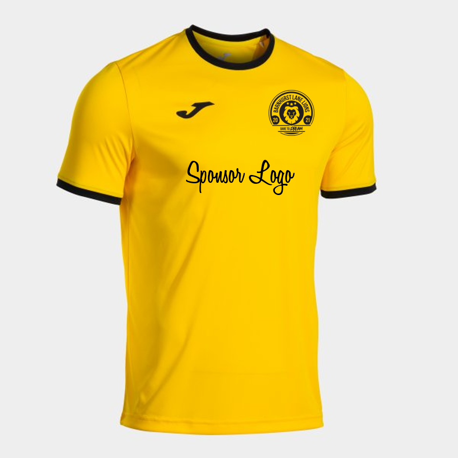 Barnhurst Lane Lions GK Match Shirt Junior Yellow/Black (Premium)