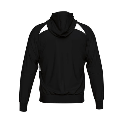 Errea Aris Zip Hoodie Black White Junior