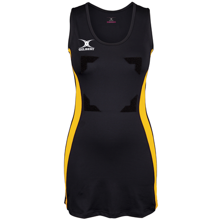 Gilbert Eclipse II Netball Dress Black Gold