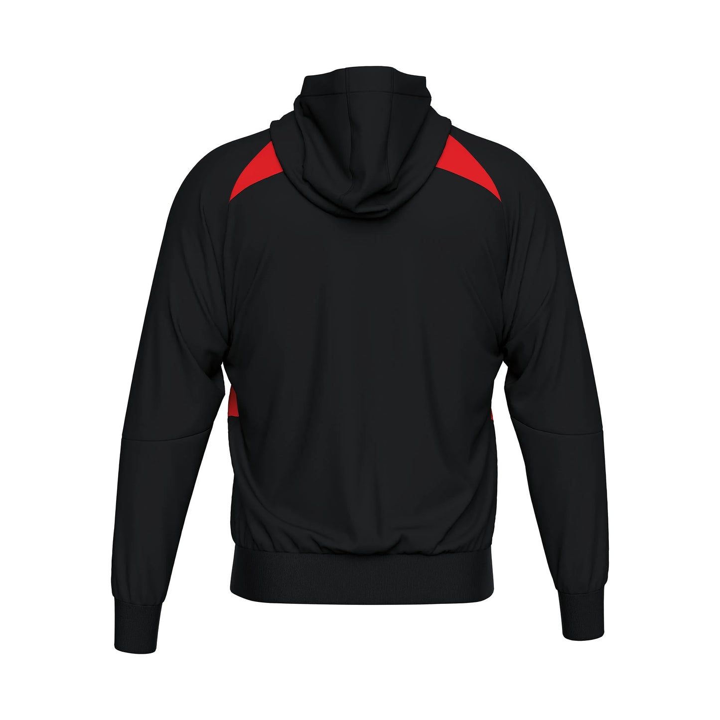 Errea Aris Zip Hoodie Black Red Junior