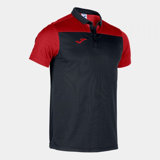 Joma Hobby II Polo Black Red Junior
