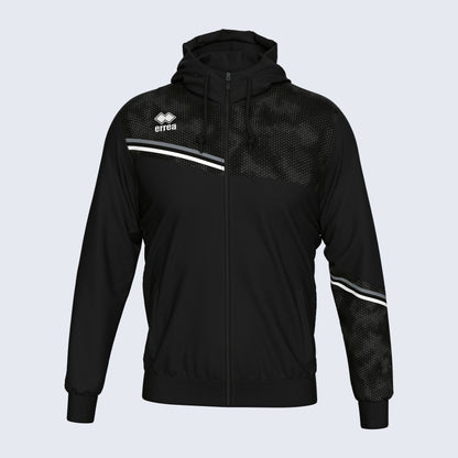 Errea Eber Zip Hoodie Black Adult