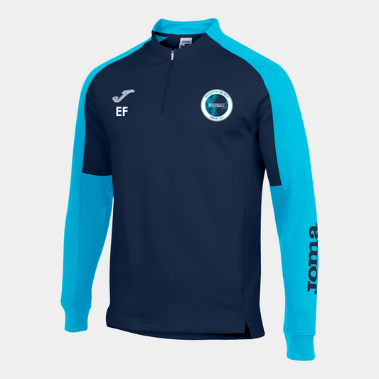 Brighton Select Football 1/4 Zip Navy/Turq Adults (Eco)