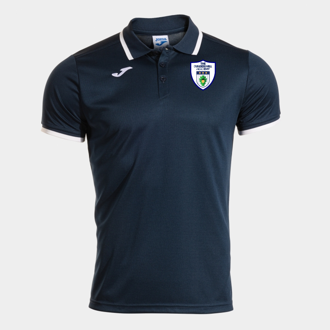 Burgess HIll Academy PE Kit Polo Shirt Navy Junior (Combi Prem)