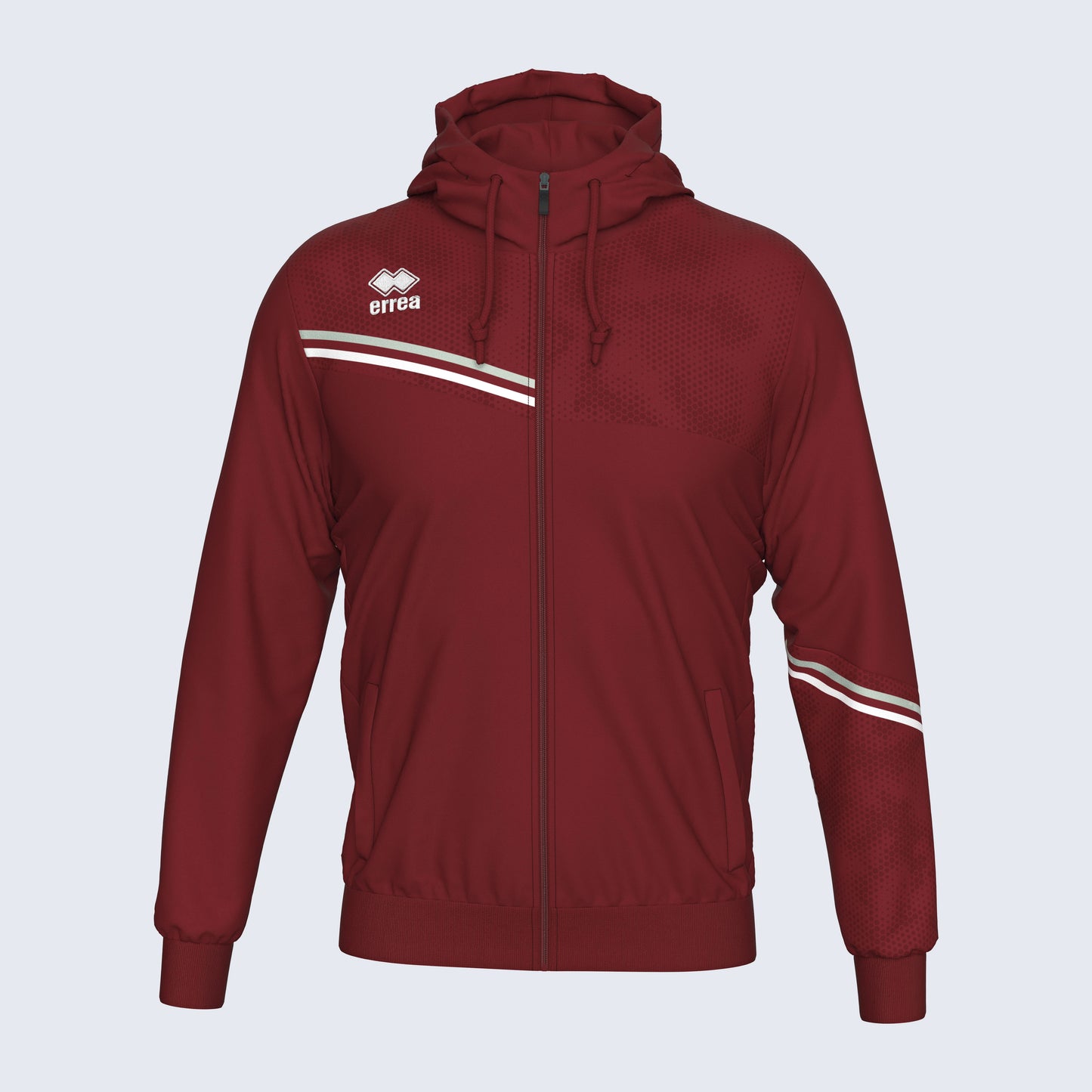 Errea Eber Zip Hoodie Burgundy Junior
