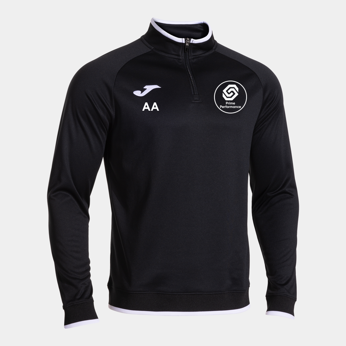Prime Performance 1/4 Zip Black/White Adult (Premium)