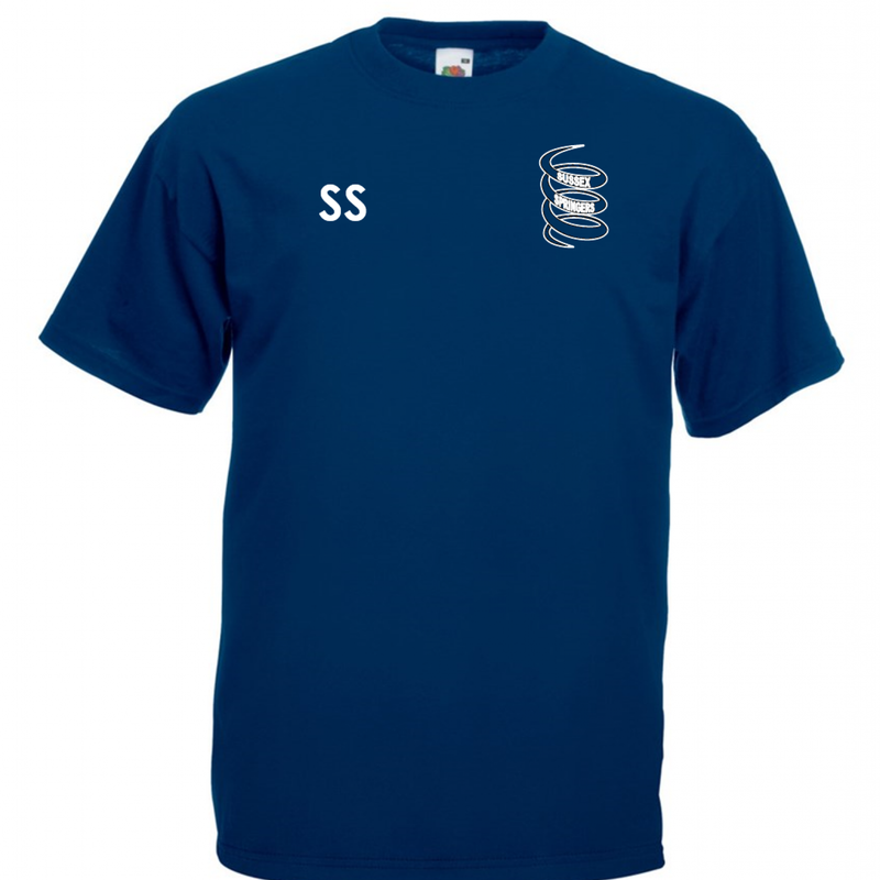 Sussex Springers Cotton Tee Navy Junior (UC)